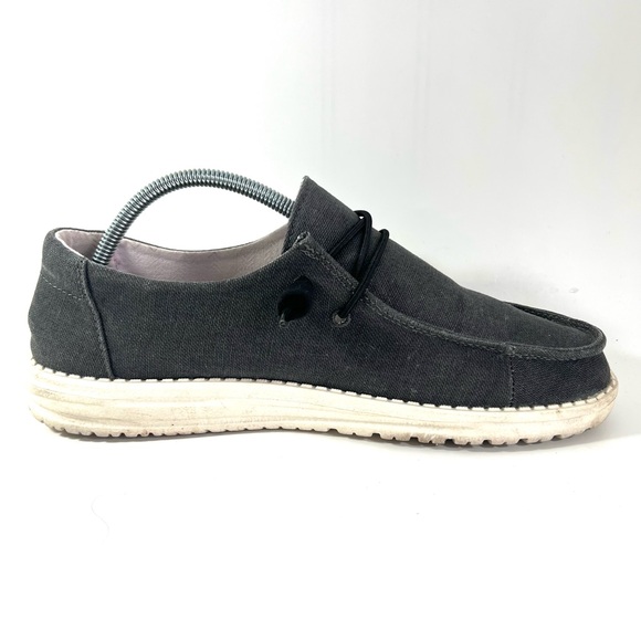 Hey Dude Wendy Chambray Off Black Ladies Slip On Shoes Loafers Size 8 - Picture 5 of 10